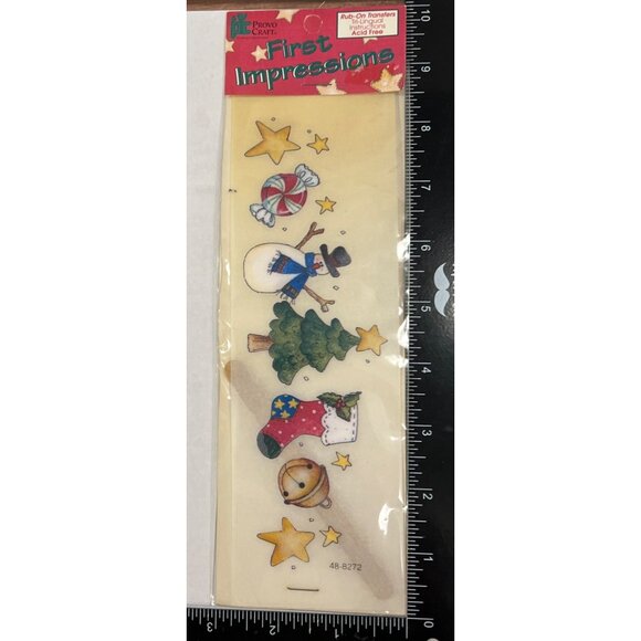 VINTAGE Provo Craft First Impressions Rub-On Transfers Christmas Theme 48-8272 - Picture 1 of 4